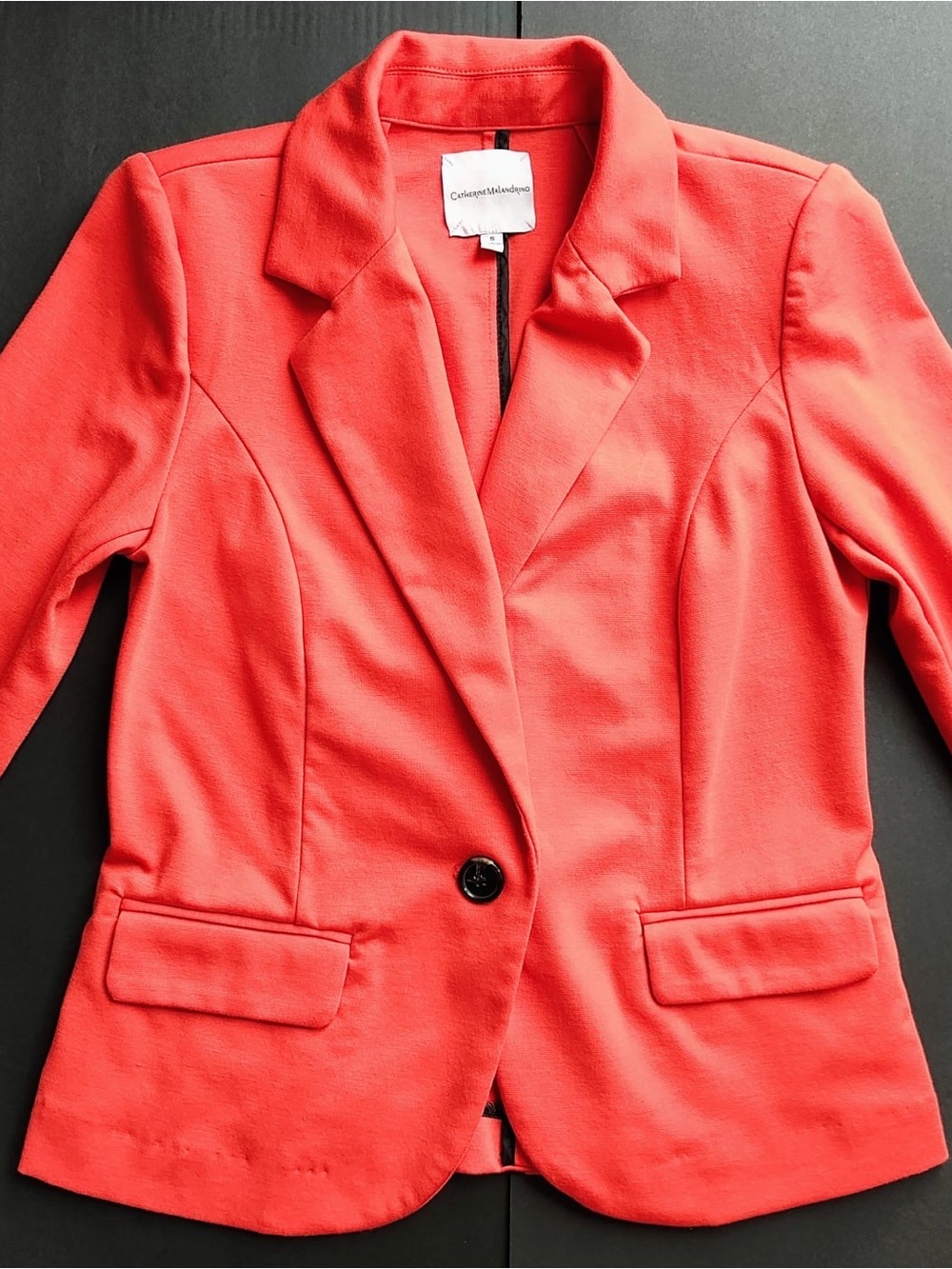 Catherine Malandrino Coral-Red Single-Button Blazer